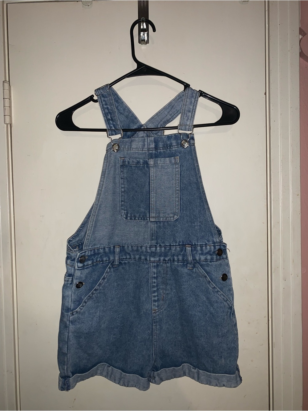 Extremely Me Girls Size 14 Denim Shortalls Overall Shorts Y2K Style